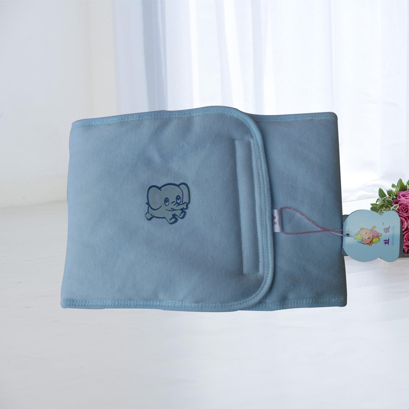 Extra-große Dick Wattierte Bauchband Baby Bauchband Schürze Kind Infant Nabelschnur Pflege Weiche Neugeborene Schürze: Light Blue
