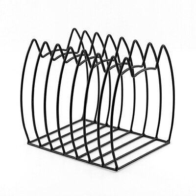 1 Pc Nordic Metal Bookends Shelf Holder Triangle 9 Grid Wrought Iron Desktop Storage Rack Bookshelf File Magazine Rack Organizer: C