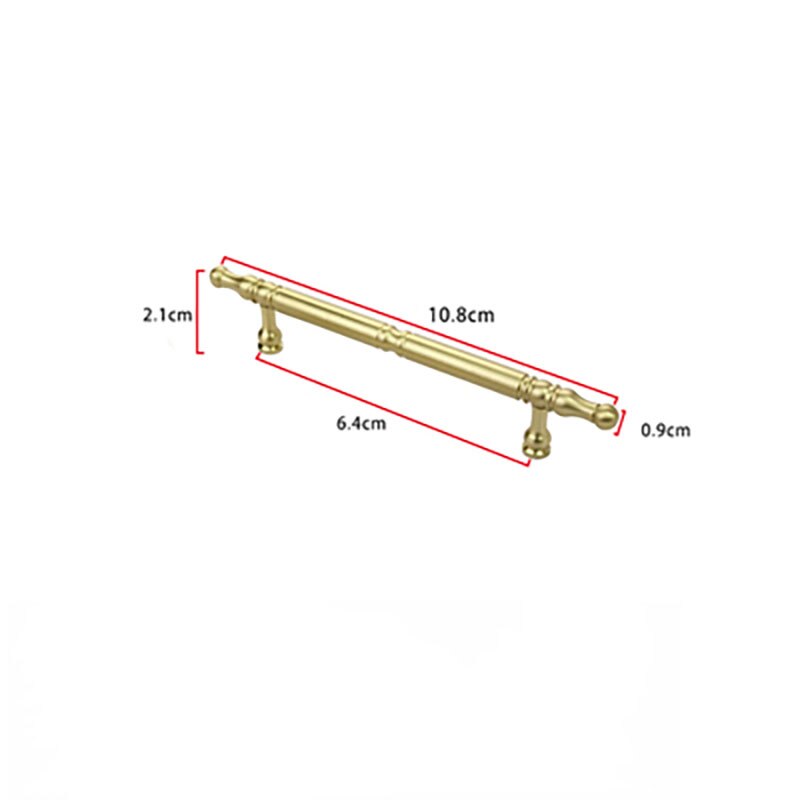Guld mässing skåp knoppar köksskåp handtag garderob handtag byrå handtag låda drar möbelbeslag: 108mm längd / 1 st