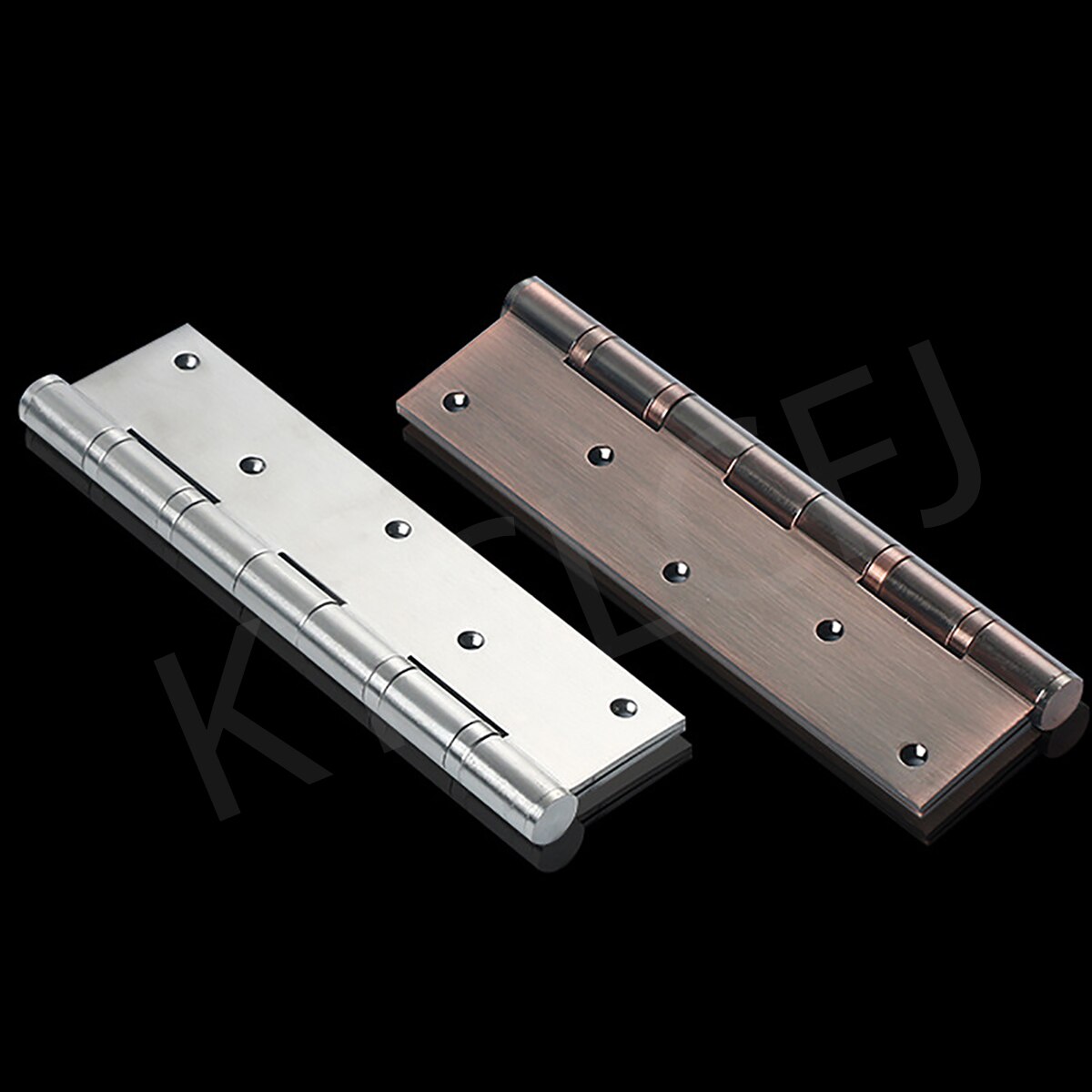 8 Inch Rvs Zwarte Platte Deur Scharnier Gratis Slot Houten Deur Binnendeur Lager Decoratieve Meubels Scharnier