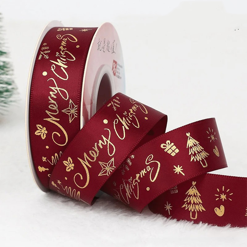 5M Weihnachtsdekoration Weihnachtsband Weihnachtsbaum Ornament für Wohnkultur Neujahr handgemachte DIY Geschenkverpackung Kasten Zubehör: Grün