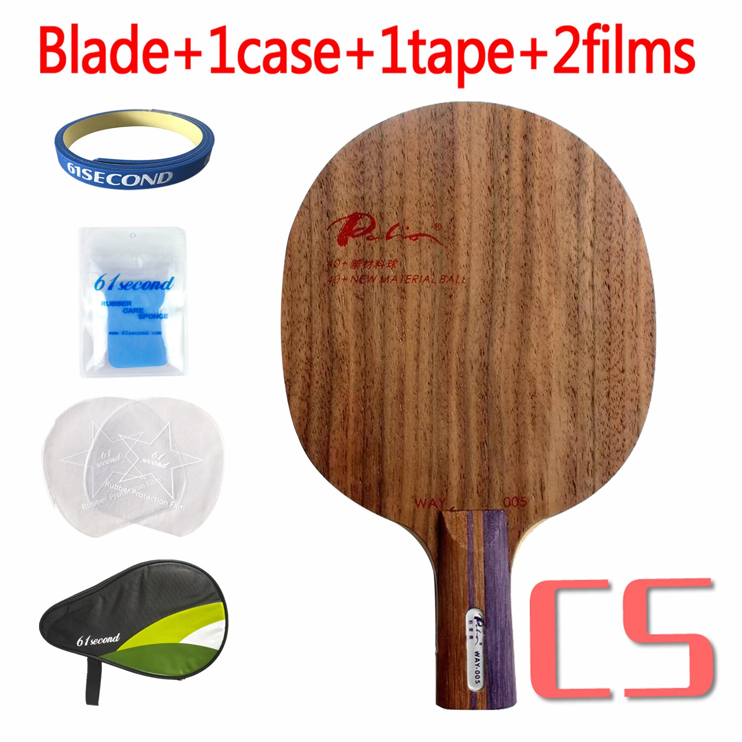 Palio official way005 way 005 table tennis blade pure wood for 40+ material table tennis racket sports racquet sports: CS with HM case