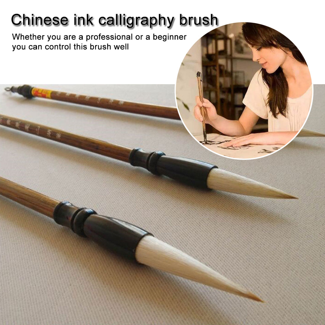 3pcs/set For calligraphy brushes brush pen Fit Excellent Chinese Calligraphy Brushes Pen For Student School
