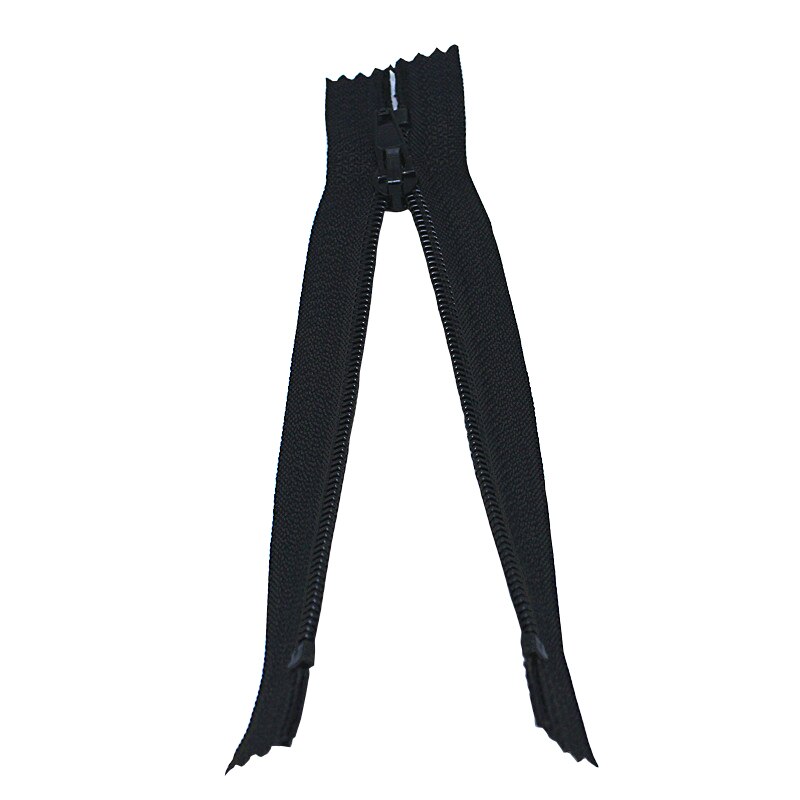 10pcs 15cm closed tail Nylon zip no.5 Black color zipper plastic nylon zipper coil Sewing Pants zippers DIY sewing accessories
