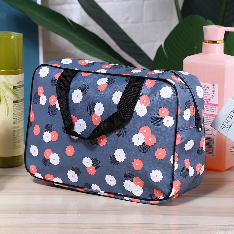 Neceser grande de viaje para mujer, bolsa de maquillaje colgante para baño, almacenamiento informal, negro y gris: YELLOW