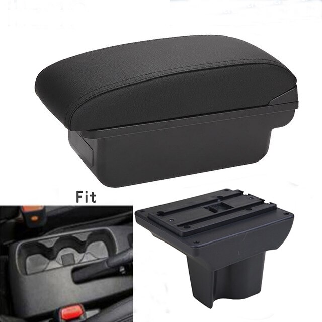 For TOYOTA RUSH ARMREST Armrest box Car accessories Interior storage box Original armrest chargeable usb: A-Black black line