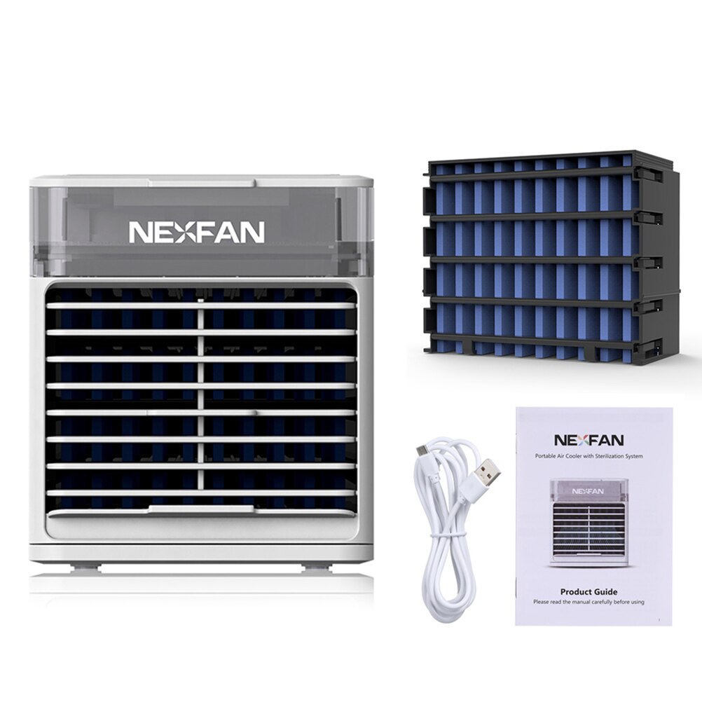 Summer Cooling Fan UV Light Mini LED Air Conditioner Home Office School Air Purifier