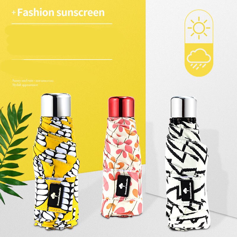 Parasol Vrouwen Reizen Mode Kleine Regen Pocket Waterdichte Mini Draagbare Meisjes Anti-Uv Opvouwbare Paraplu Paraplu Mini Umbre
