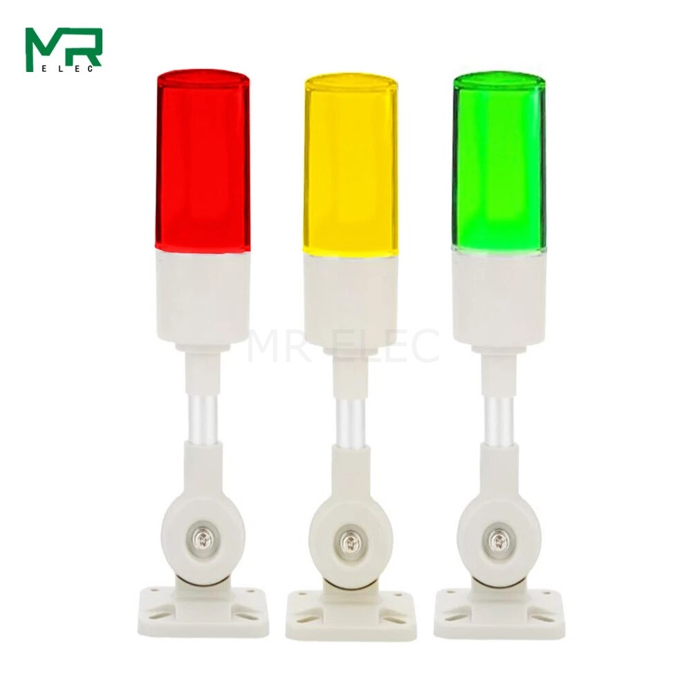 Lámpara Led de advertencia de tres colores, indicador de señal de herramienta de máquina 220v24v, de una sola capa de tres colores, siempre encendido