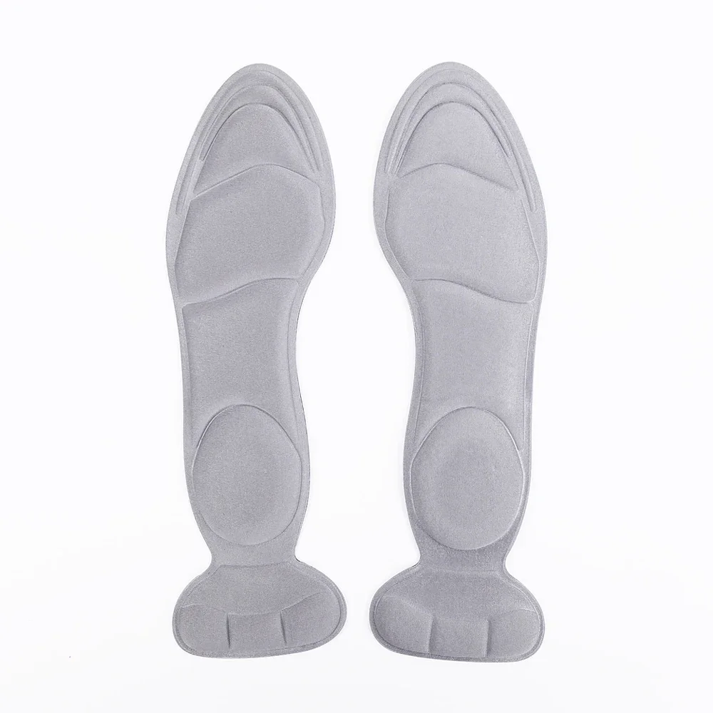 2/4 st mjuka 7d memory foam-inlägg för kvinnor, högklackade skor, stöd för hålfoten, inlägg med hälstöd, halkfri platta: Blå