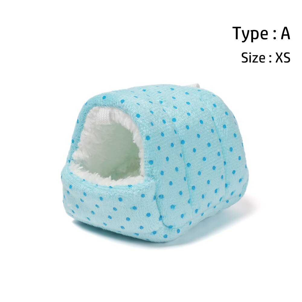 Soft Hamster House Guinea Pig Warm Mat Nest Small Animal Sleeping Bed Winter Comfortable Plush Hamster House Cave Pets Supplies: A-XS