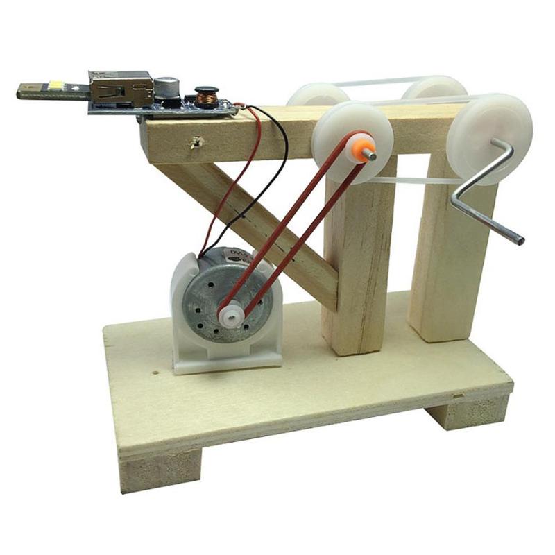 Diy samle legetøj dynamo generator model træ opfindelse videnskab fysisk eksperiment kits børn uddannelseslegetøj