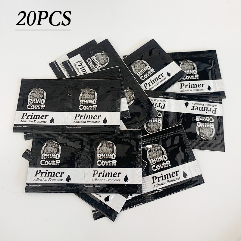 100/4 pezzi sacchetti promotore di adesione Primer salviette Non tessute per rinforzatori di nastro adesivo su entrambi i lati accessori per auto colla adesiva: Champagne
