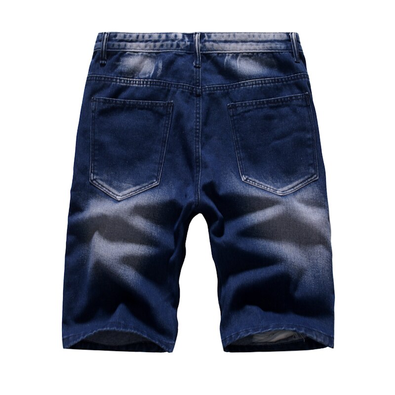 Hommes shorts été denim shorts décontracté és hommes jean bermuda planche à roulettes harem hommes survêtement genou longueur