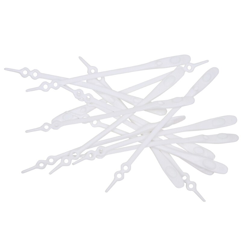 Nouveauté 12 pcs/lot lacets en Silicone élastique chaussures de lacet élastique accessoires chaussures en Silicone paresseux dentelle sans cravate dentelle en caoutchouc: white