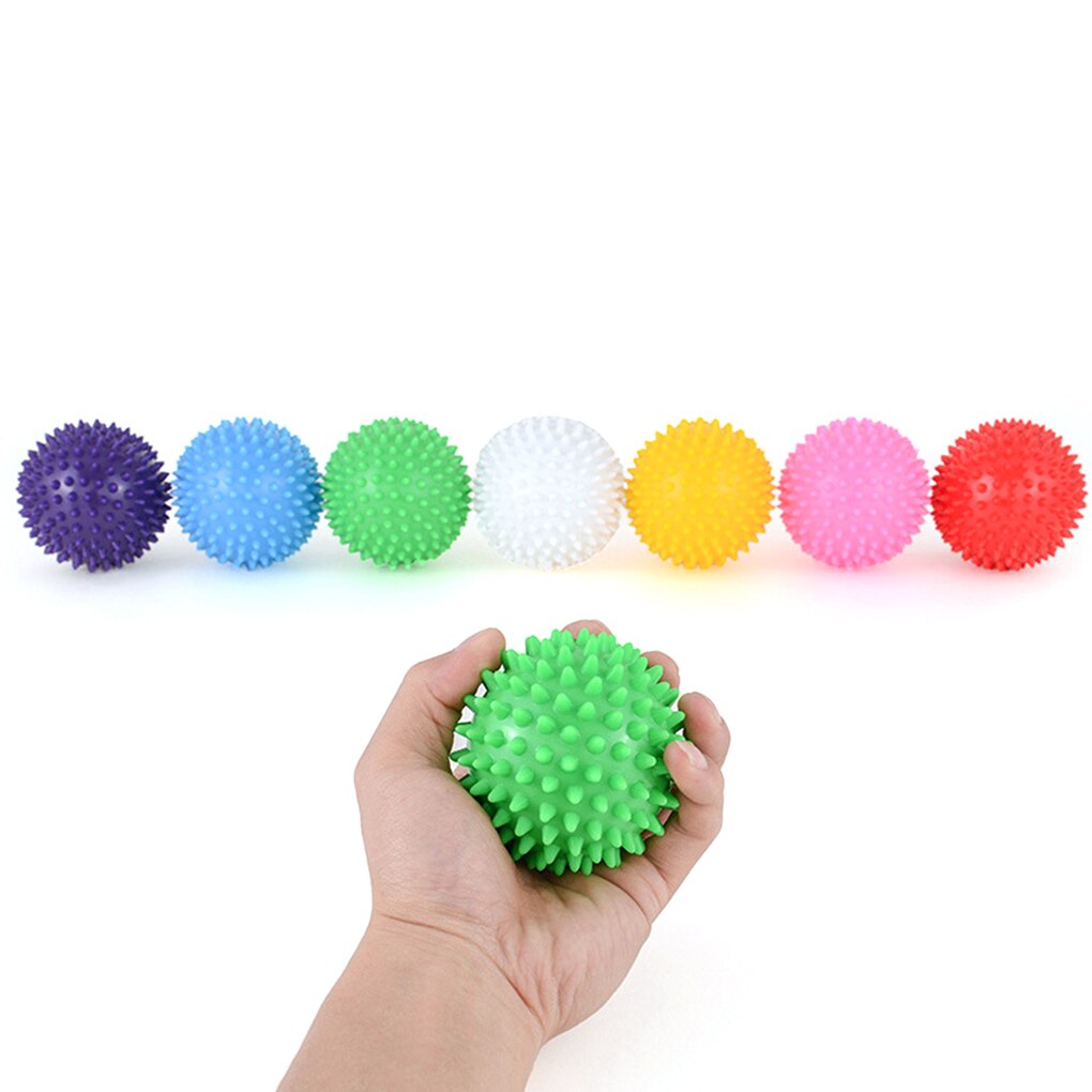 Spiky Fitness PVC Hand Massage Ball Trigger Point Sport Fitness Roller Portable Yoga Ball Hedgehog Sensory Training Grip Ball