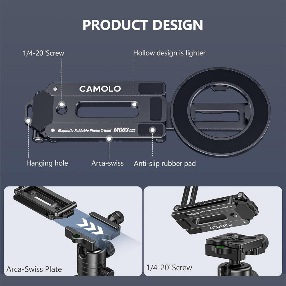 Foldable Magnetic Phone Holder Desktop Lazy Tripod Cell Phone Stand For Magsafe iPhone 16 15 14 13 12 Pro Max Smartphone Bracket