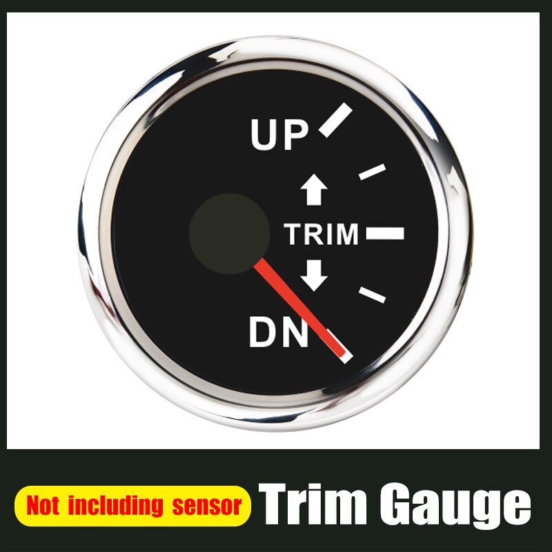 52mm trimmen Messgerät Für Stiefel Außenbordmotor hoch-DN Rechts Seite trimmen Meter 0-190 Ohm Mit verrotten Hintergrundbeleuchtung 12V/24V Edelstahl Lünette: BS-Rechts