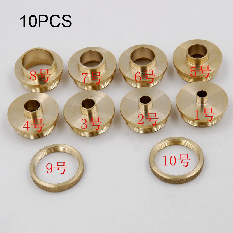 10 stk/sæt messing overfræser skabelon styrebøsninger graveringsmaskine elektrisk overfræser kopikrave
