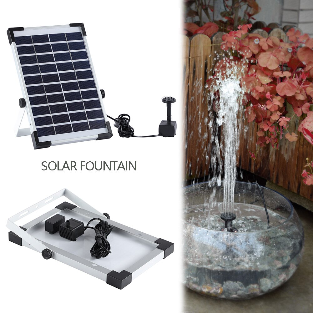 Mini Solar Fountain Water Pump Garden Pool Pond Watering Floating Pump Small Round Floating Solar Water Fountain Outdoor Decor