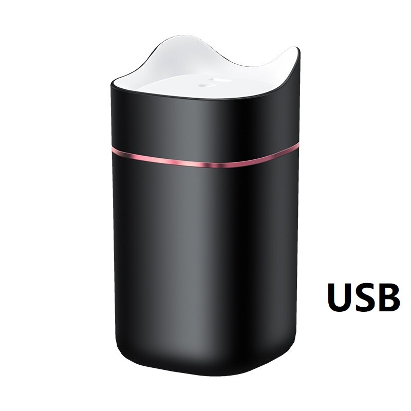 Air Humidifier Home USB Office Aroma Diffuser Intelligent Large Capacity Purification and Hydrating: Black USB Type
