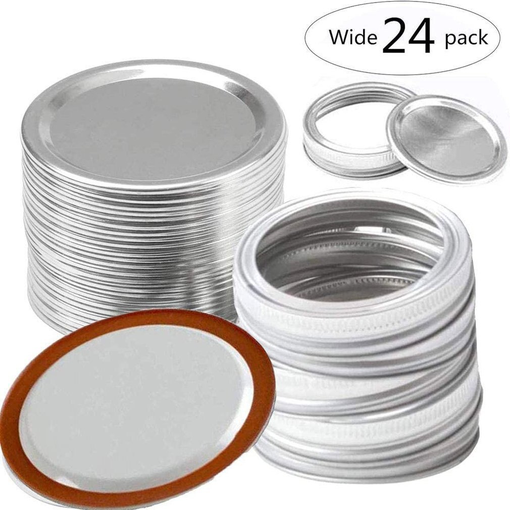 Mason Jar Lids Mason Bottle Caps Split Cover Tinplate Mason Jar Canning Lids Wide Mouth Canning Lids