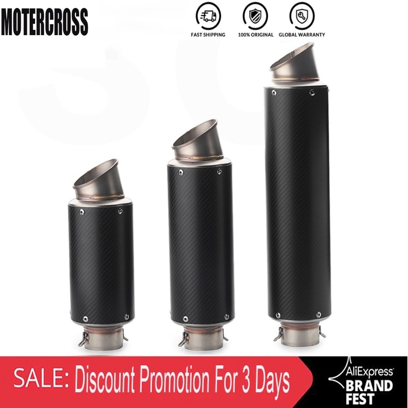 Carbon Fiber Motorcycle Exhaust Pipe Muffler Escape F800r trk502 gsxr750 msx125 cb650f z750 z900 z1000 pcx125 tmax 530