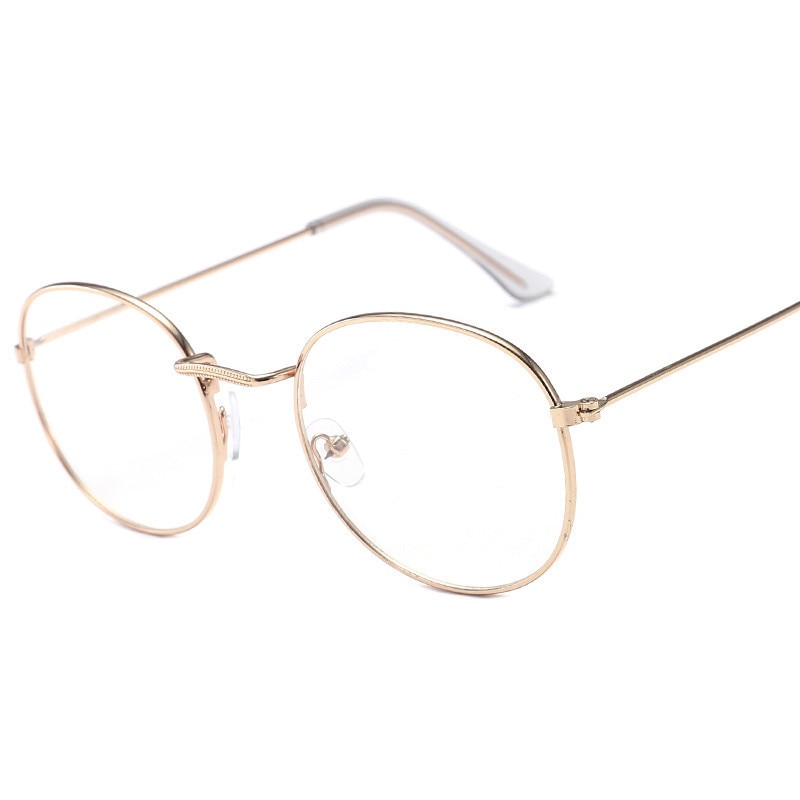 Ronde Vrouwen Brilmontuur Klassieke Metalen Frame Optische Glazen Transparante Computer Ovale Brillen Frame Leesbril