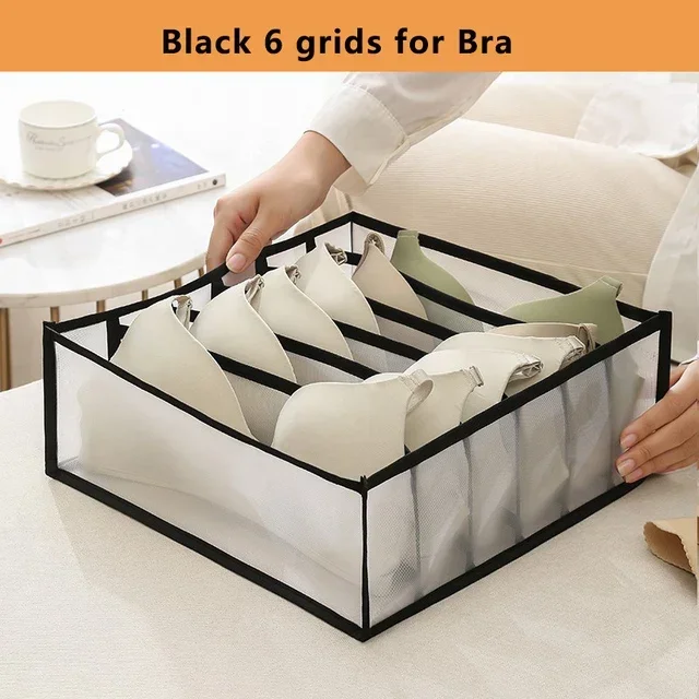 Closet Organizer Jeans Opbergdozen Ladeverdeler Dozen slipje organizer Opvouwbare ondergoed organisatoren Opslag voor kleding: violet