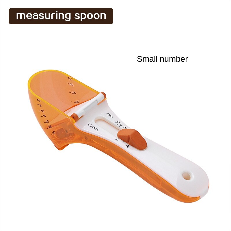 ZLCA cuchara medidora ajustable 5ml-30ml herramientas para cocinar y hornear accesorios de cocina taza medidora de plástico con cucharas de escala: S