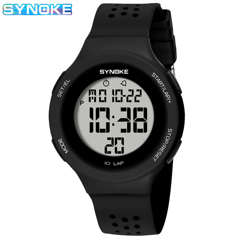 Relojes SYNOKE para mujer, reloj deportivo Digital fino de lujo para nadar, resistente al agua, reloj electrónico LED para hombre, reloj de pulsera de buceo multifunción