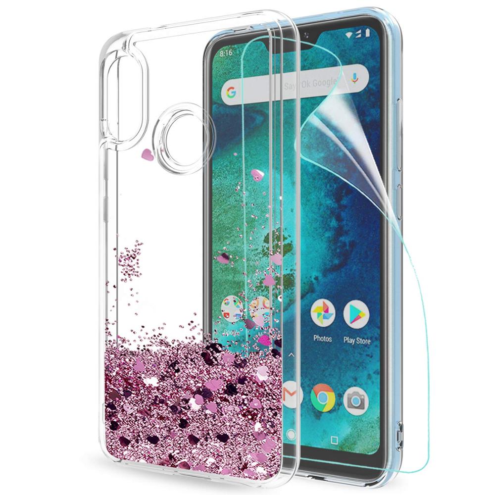 Bling Glitter Liquid Case For Redmi 6 Pro Silicone Coque For Xiaomi Redmi 6 6A 6 Pro 7 7A Note 6 7 Dynamic Qicksand Star Cover