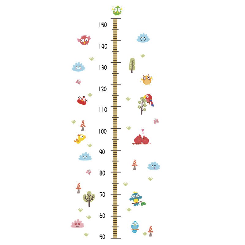Forest Animals Height Measure Wall Sticker For Kids Rooms Growth Chart Wall Decal Nursery Home Decor living room: 864
