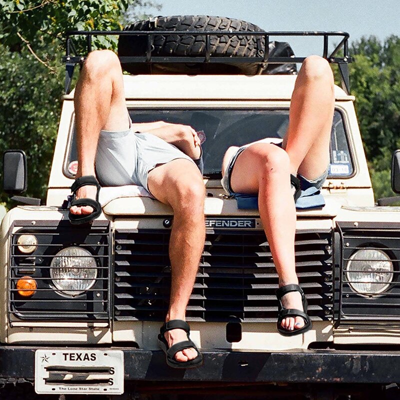 Maden-Sandalias de gladiador para hombre, zapatos informales con personalidad para exteriores, zapatillas planas negras para amantes, Sandalia deportiva