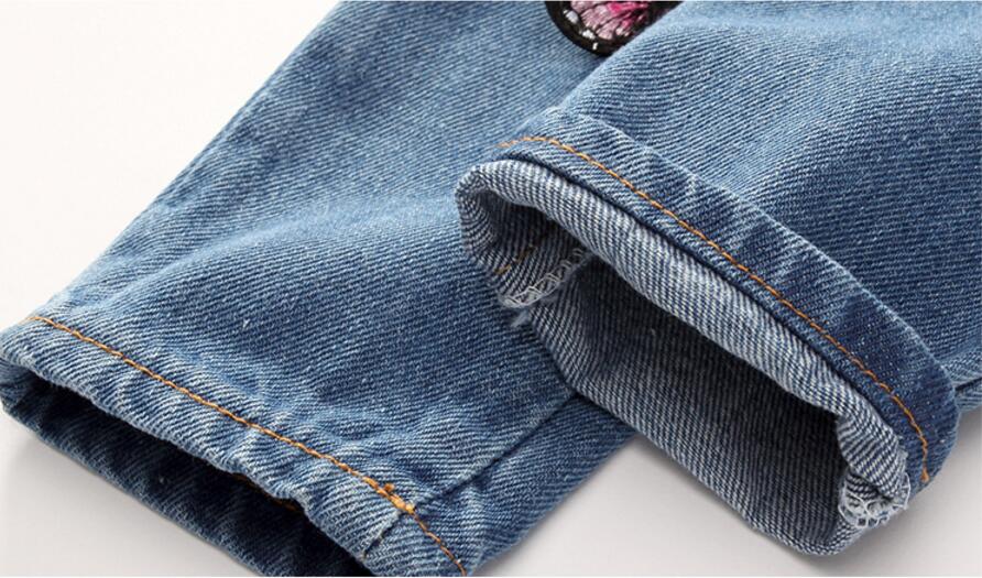 Pantalones vaqueros con agujeros rotos para niñas, ropa de , primavera y otoño