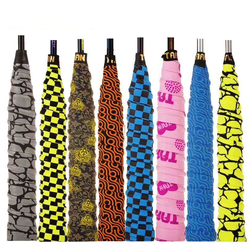 2 stuks retail zarsia antislip bedrukking eva-keel badminton overgrips tennis racket overgrips vishengel grips