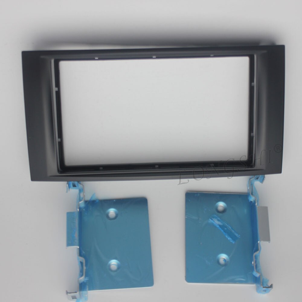Dubbel din fascia för volkswagen vw touareg multivan transporter radio dvd stereo panel instrumentbräda montering montera trim kit montera ram