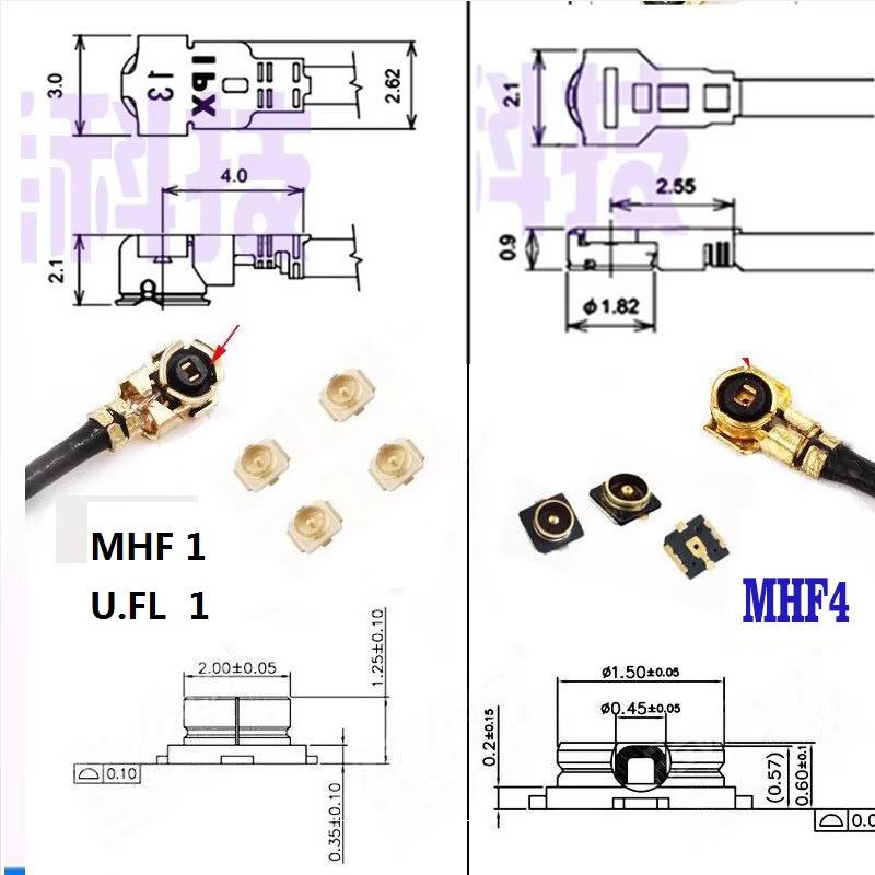 5pcs U.fl 1 to MHF4 MHF 1 to MHF4 Cable Connector 5CM 10CM 15 20 30 CM