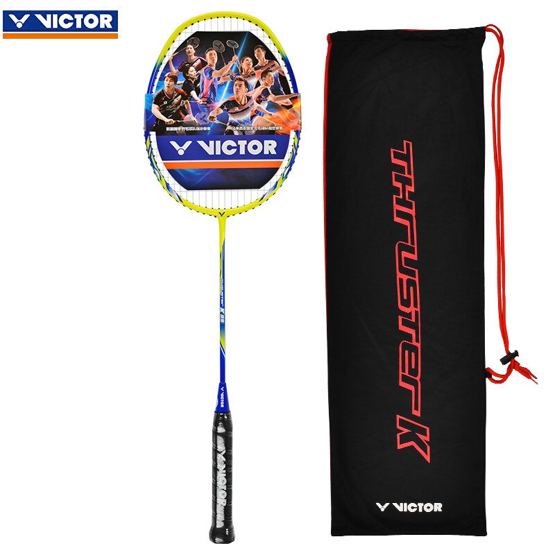 Raqueta de bádminton genuina Victor TK-99 fibra de carbono 4U súper ligera raquetas de bádminton con cubiertas