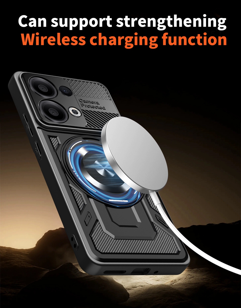 Funda de anillo con soporte magnético de armadura de lujo para OPPO Reno 13 Pro Reno13 13F 13 F Reno13F 5G Magsafe cubierta de carga inalámbrica