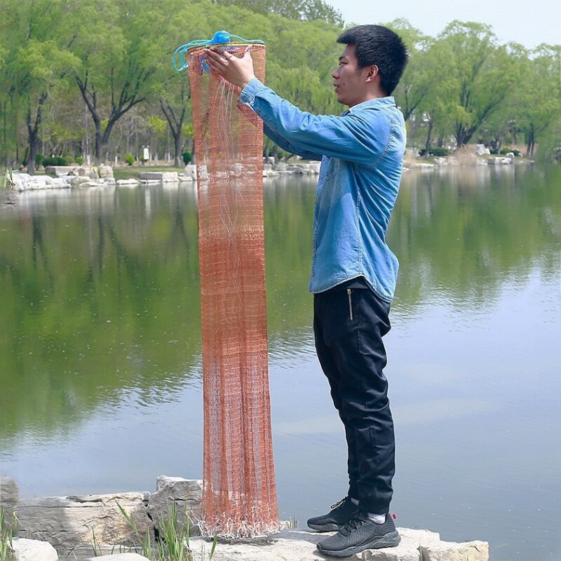 Lawaia Aluminum Ring Cast Net Fishing Network American Style Braided Cable Steel Pendants Throwing Fish Net Sports Fishing Tools