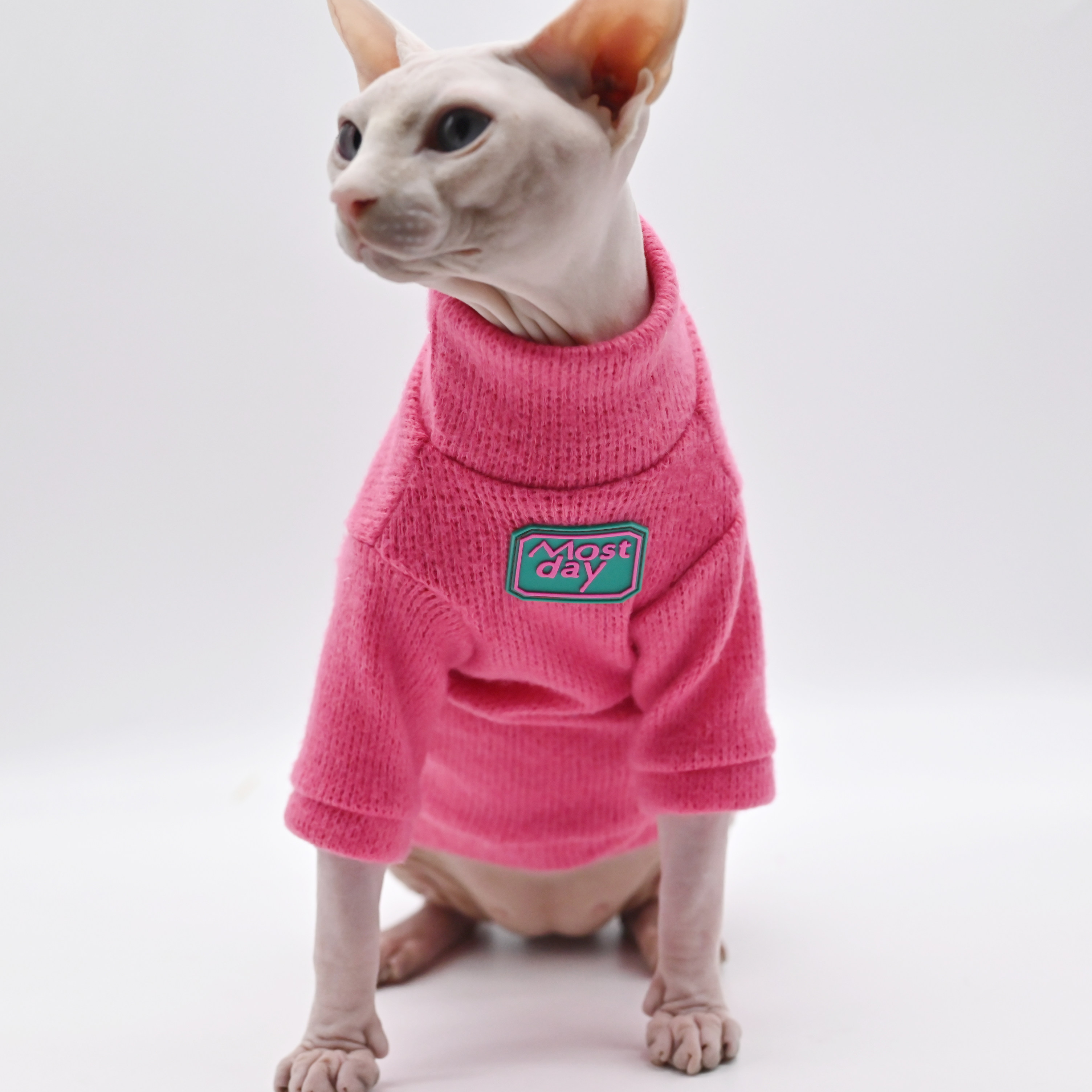 DUOMASUMI Devon Sweater Sphynx Cat Clothes Kitty Soft and Comfort Winter Hairless Cat Clothes