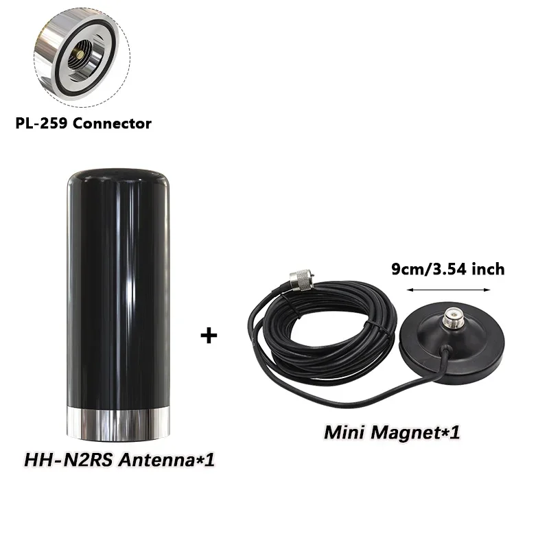 Antena de Radio corta para coche UHF/VHF de doble banda HH-N2RS PL-259 antena 136-174MHz/400-480MHz para IC-980 PRO KT8900 BJ-218 Radio móvil: Otros