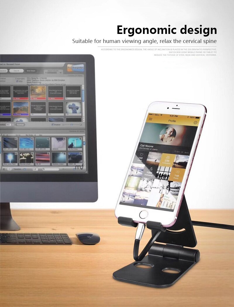 Soporte de Escritorio Universal para teléfono móvil, soporte para Smartphone plegable, Universal, extensible