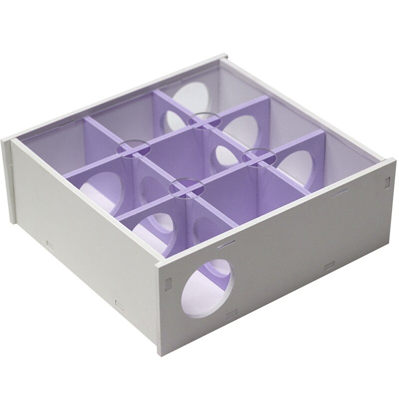Laberinto de hámster de madera Natural, con cubierta acrílica transparente juguete, jaula de ratón enano, tubos, túnel Gerbil para pequeños animales peludos: Purple