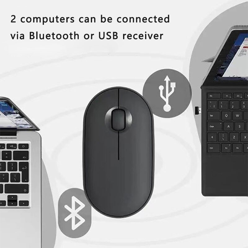 Drahtlose Maus Wiederaufladbare Bluetooth Stille Ergonomische Computer Verbinden Multi Gerät Für iPad Mac Tablette Macbook Luft Laptop PC