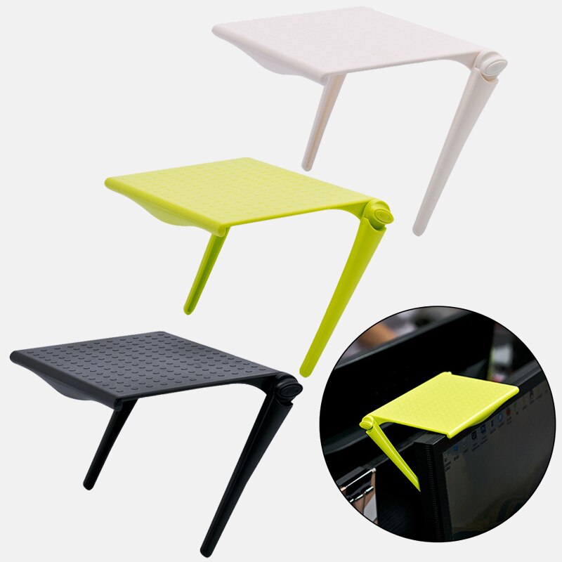 1pc Office Storage Rack Clip Computer Screen Table Desk Office Organizer Accessories Organizer for Cosmetics Shelf Home