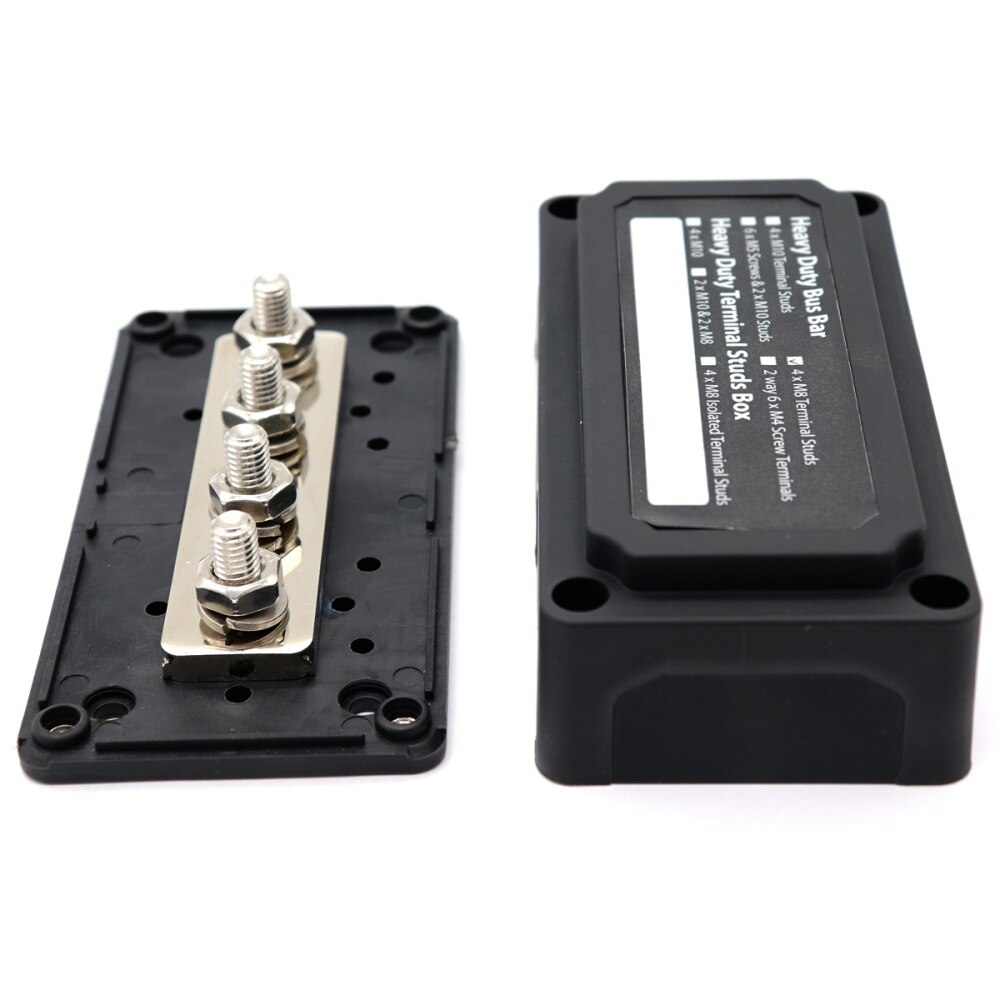 DC 48V 300A Heavy Duty Bus Bar Power Distribution Block for Car Boat (Black)