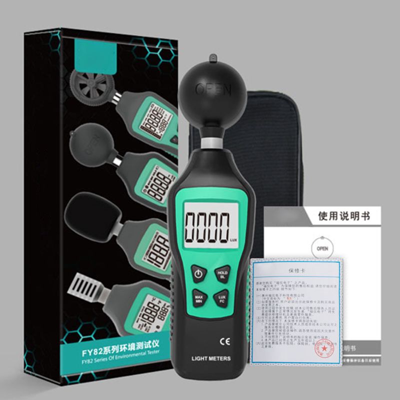 Portable Handheld Mini Digital Luminometer High Precision 200000 LUX Light Meter LCD Display LED Illumination Photometer