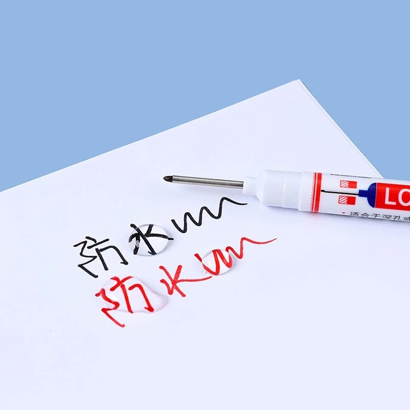 Haile Deep Hole Long Nib Multi-Purpose Marker Pens Waterproof Mechanical Carpentry Bathroom Woodworking Construction Marking Pen